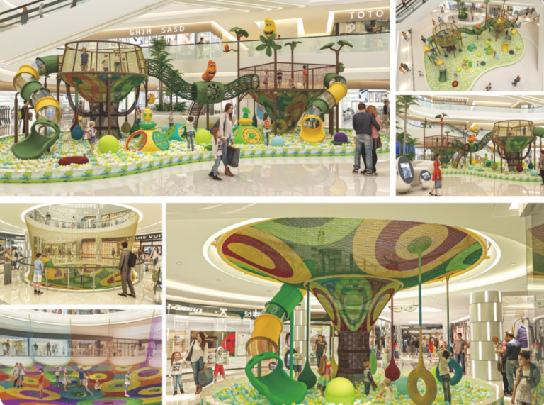 Custom forest-themed playground