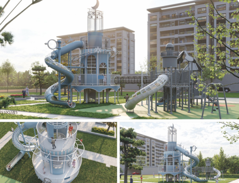Industrial-style slide-themed equipment