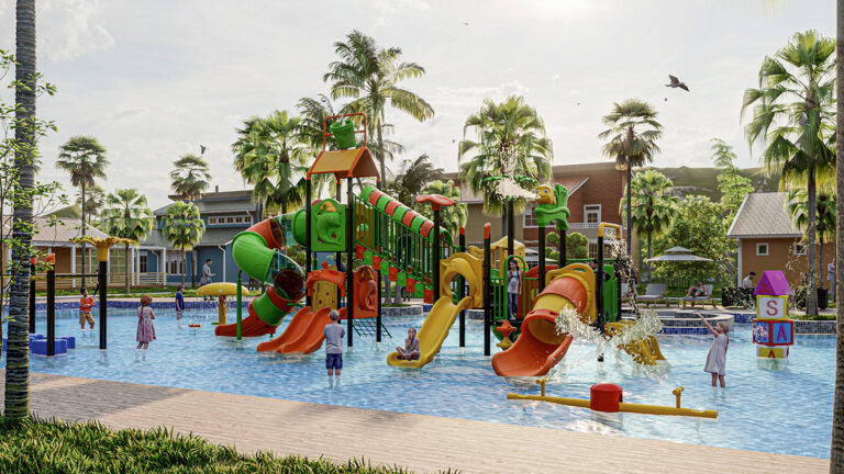 Multi-lane water slide equipment