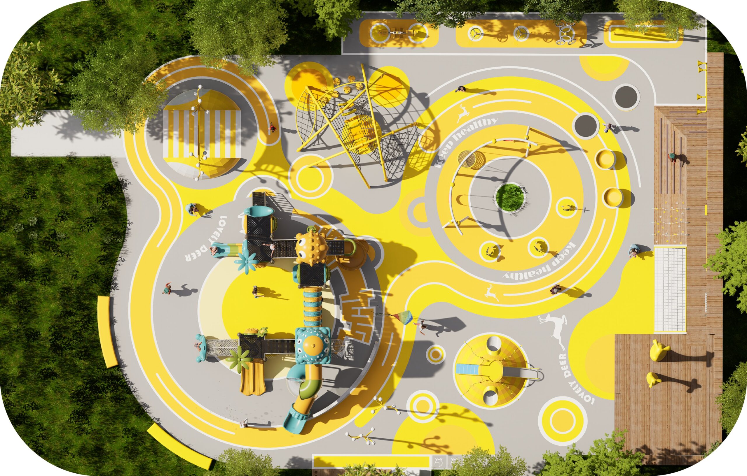 Fruit Themed Outdoor Kids Playground Combination Slide - Image 3