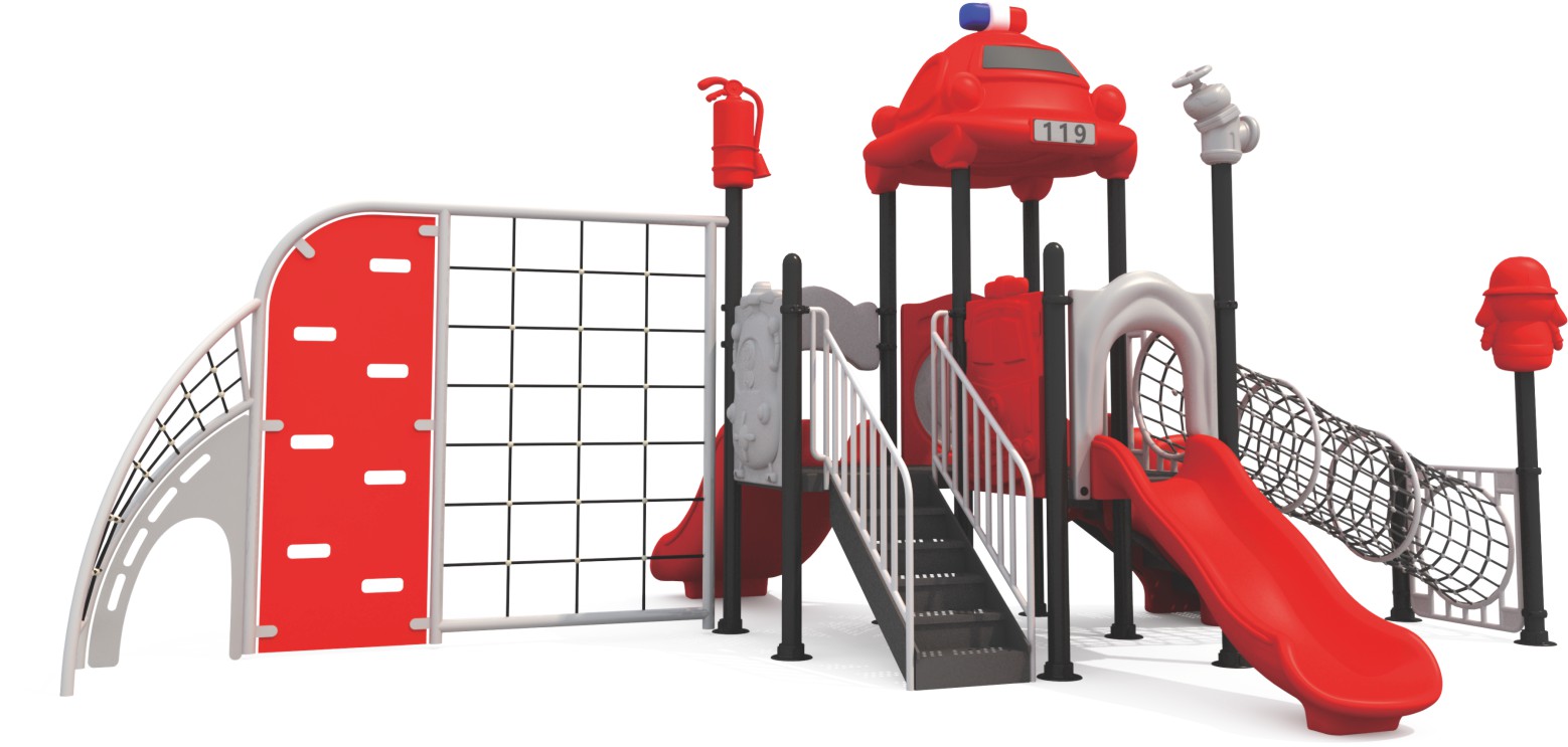 Kids Outdoor Playground 89mm Steel Pipe Slide
