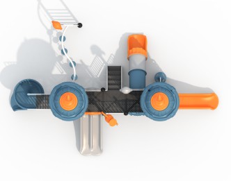 Outdoor Playground Equipment with Spiral Slide Set - Image 3