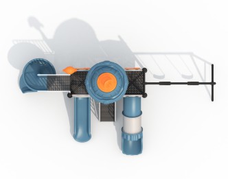Outdoor Play Set with Spiral Tube Slide and Swing Set - Image 3