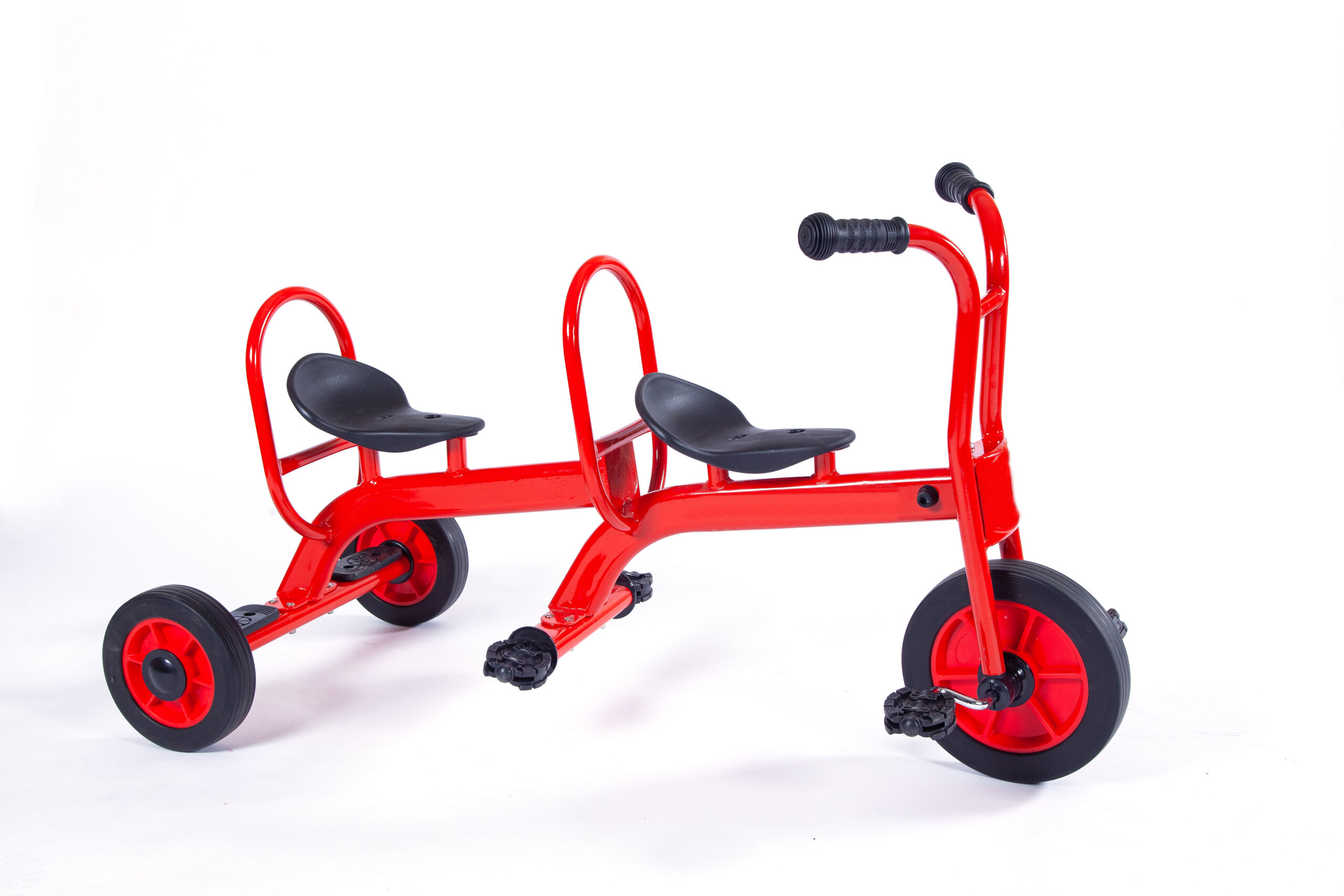 Children's Tandem Tricycle Steel Single-Speed for Outdoor Exercise